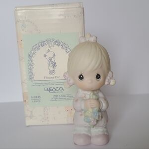 Precious Moments Flower Girl Wedding Girl Collectible Porcelain Figurine